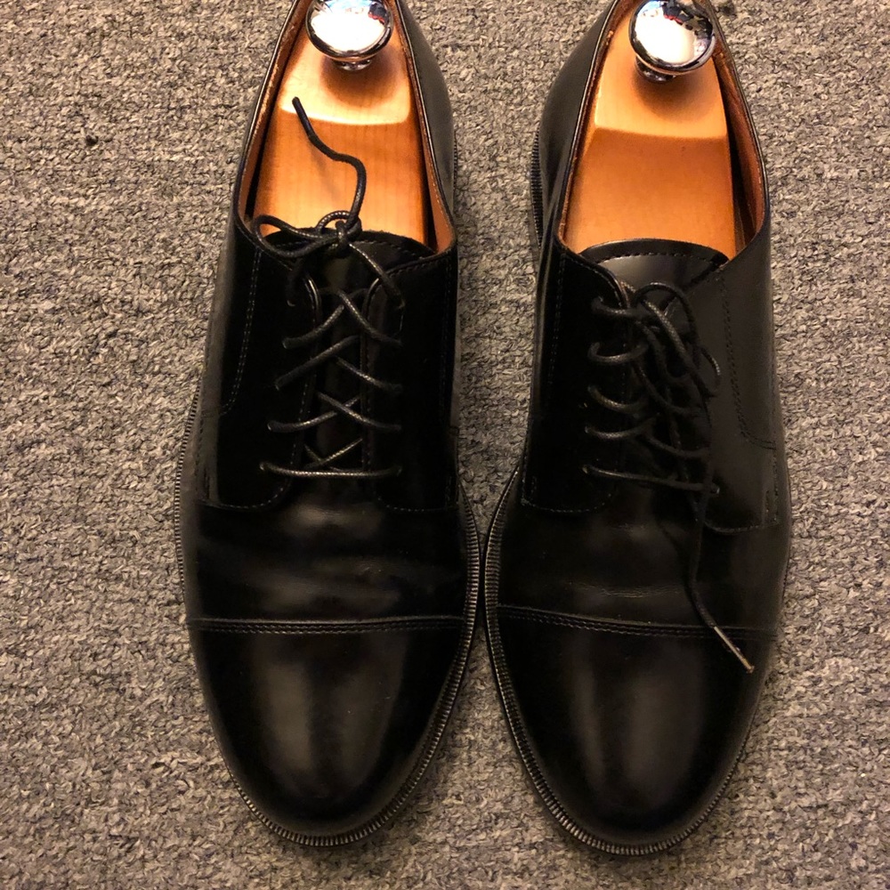 Bostonian Men’s Dress Shoe Oxford/Derby Black Leather Size 8 Wide